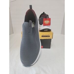 Skechers Vapor Foam Covert Charcoal/Red Men's Slip-on Shoes 12W Vegan